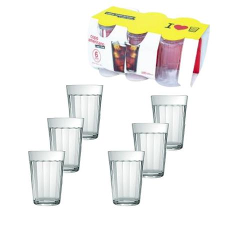 Jogo Copo Americano Multiuso Long Drink 300ml - Kit 6 Un