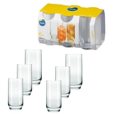 Jogo de Copos Nadir 300ml Lights Long Drink com 6 Unidades Vidro