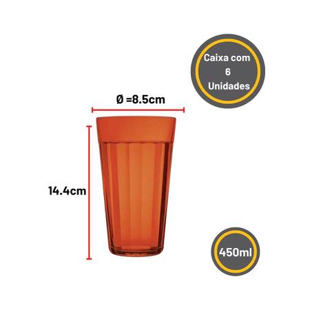 Jogo de Copos de Vidro 450ml - 6 Peças Americano Long Drink - copo americano  - Copo Drink - Magazine Luiza