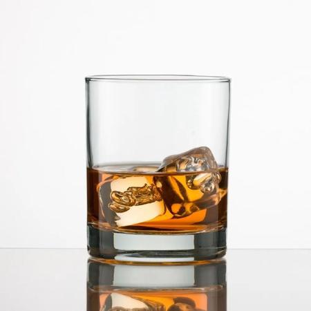 Imagem de Jogo Copos De Vidro Para Whisky Conjunto Kit 2 Peças Bar 400ml