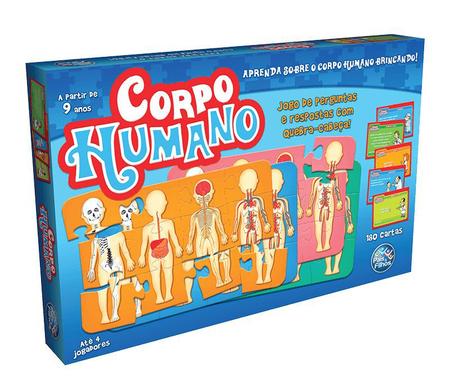 Jogo educativo com quebra-cabeça Corpo Humano - Importados Lili