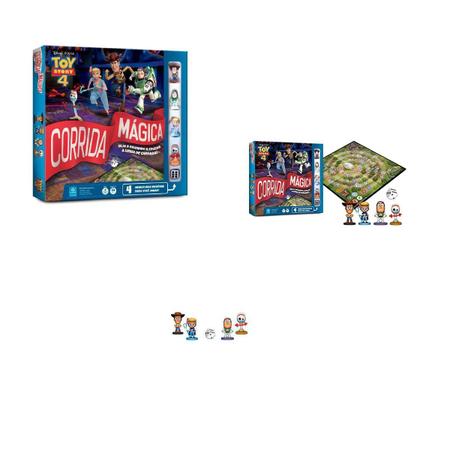 Jogo de tabuleiro corrida magica disney toy story 4 copag