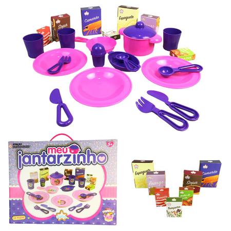 Jogo Cozinha Infantil Jantar Casinha Menina Pratinho Brinque - Adijomar -  Jogo de Chá Infantil - Magazine Luiza