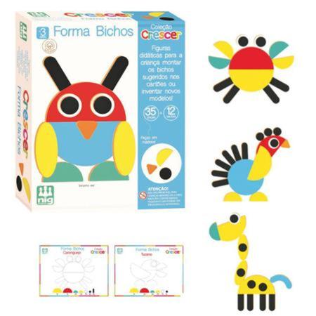 Jogo Educativo Crescer Formas E Bichos - Bom Preço Magazine