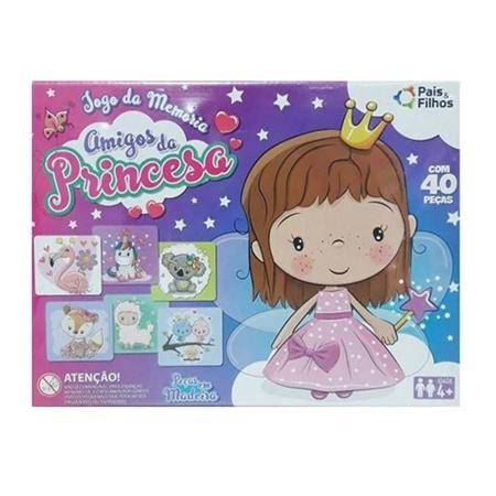 Jogo Da Memória Amigos Da Princesa - Madeira - Pais & Filhos