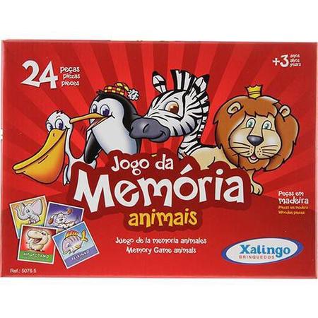 Jogo da Memória Animais e Filhotes 20 Peças Xalingo