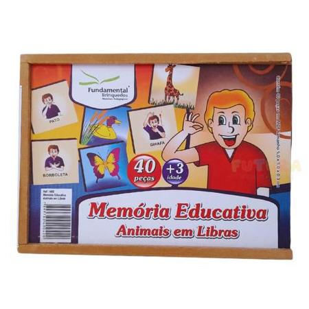 Imagem de Jogo Da Memória Animais Libras Brinquedo Educativo Inclusivo