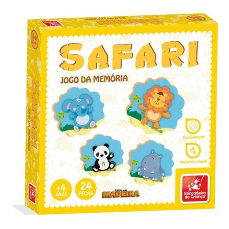 Jogo Memoria 32 Cartas Safari Animais Potuguês E Inglês em Promoção na  Americanas