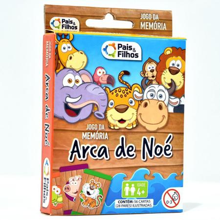 Jogo Da Memoria Arca De Noe Com Bichinhos Fofos - Jogo Educativo