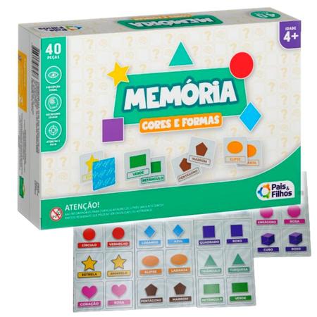 Jogo da Memória - Cores - Números - Jogos e Adivinhas - Memory