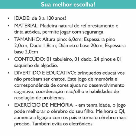 Jogo Memória das Cores, Xadrez para Crianças - Elefante Colorido Brinquedos  - Jogo de Dominó, Dama e Xadrez - Magazine Luiza