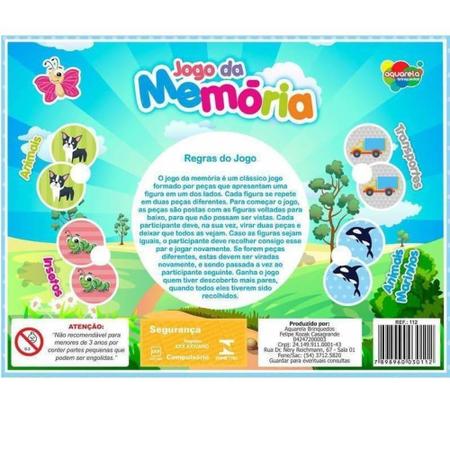 Jogo Da Memória de Insetos Aquarela Brinquedos - Jogos de Memória