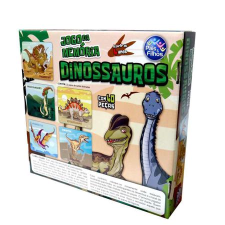 Jogo de cartão de memória - 12 pares jogos de memória de dinossauro para  crianças 3 e até