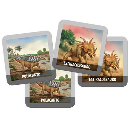 Jogo da memória Dinossauros 54 peças - Importados Lili