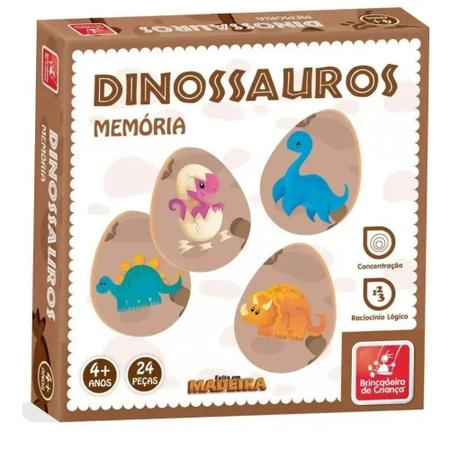 Jogo da Memória MDF - 60 peças (Dinossauro)