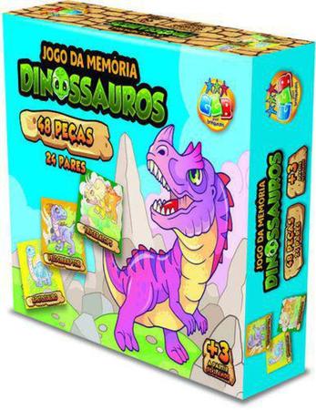 Jogo da Memória Dinossauros com 24 peças - Brincadeira de Criança - Jogos  de Memória e Conhecimento - Magazine Luiza