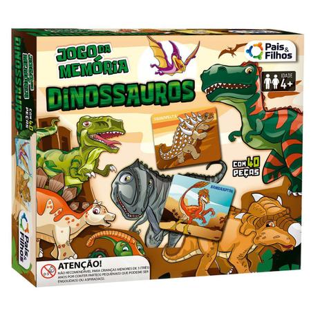 Dinossauros. Jogo educativo. Para todas as idades. 