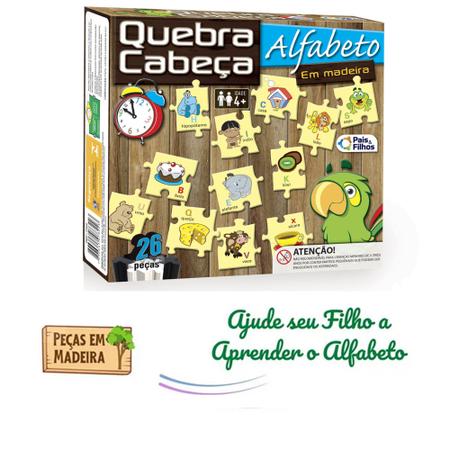 Jogo da memória e quebra-cabeça alfabeto