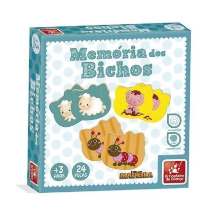 JOGO DA MEMORIA BICHOS 9794 BRINCADEIRA DE CRIANCA - Loja de