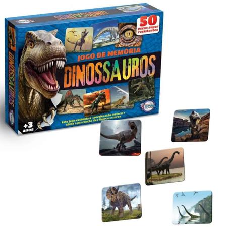 Jogo Da Memória Dos Dinossauros 12161 Toia - Toia Brinquedos - Jogos de  Memória e Conhecimento - Magazine Luiza