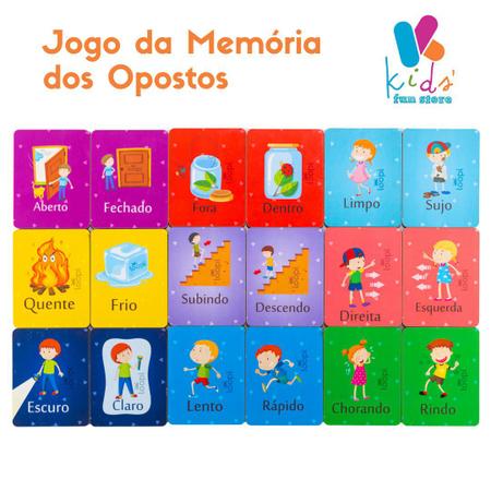 Jogo 'Memória de Opostos da Cidade Educadora