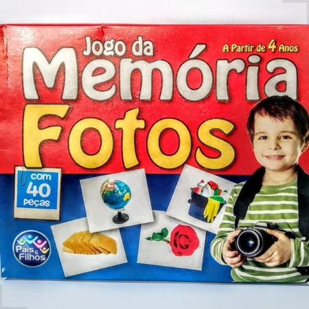 Jogo Da Memória Fotos 40 Peças Pedagógico Infantil Escola - Pais e