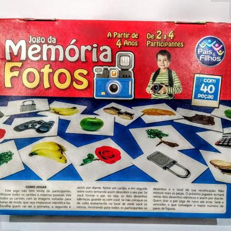 Jogo Da Memória Infantil Educativo Figuras E Palavras 40 Pçs - Bambinno -  Brinquedos Educativos e Materiais Pedagógicos