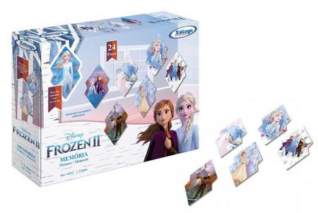 Imagem de Jogo da Memória Frozen 2 Disney 24 Peças Madeira Xalingo