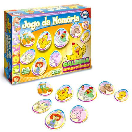 Jogo de Memória Galinha Amarelinha - Toia Brinquedos