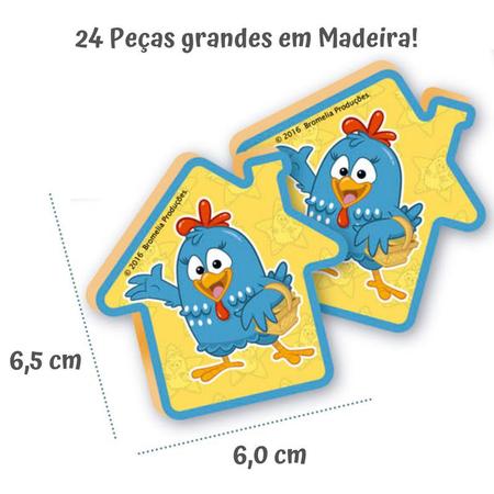 Jogo Memória Galinha Pintadinha Madeira 24 Peças Nig 0710