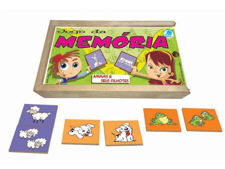 Jogo da memoria infantil em mdf cara de bichos pais e filhos - Jogos de  Memória e Conhecimento - Magazine Luiza