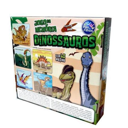 Jogo da Memória Infantil Dinossauros 40 pcs - Pais e Filhos - Jogos de  Memória e Conhecimento - Magazine Luiza