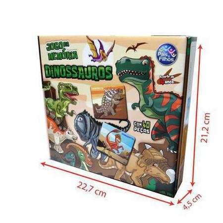 Jogo da Memória Infantil Dinossauros 40 pcs - Pais e Filhos - Jogos de  Memória e Conhecimento - Magazine Luiza