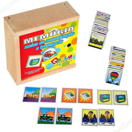 Jogo Da Memória Infantil Educativo Figuras E Palavras 40 Pçs