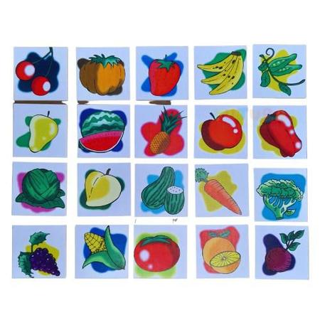 Jogo Educativo da Memória de Frutas e Legumes Infantil 0273