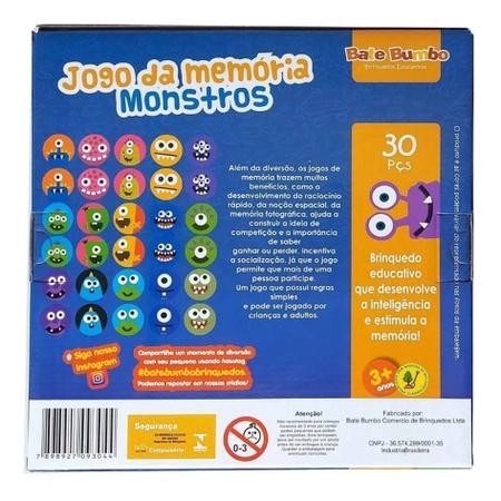 Jogo da Memória Monstros - Bate Bumbo - Ludolica