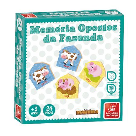 Jogo Da Memória Opostos 54 Peças Brinquedo Infantil Criança - Pais