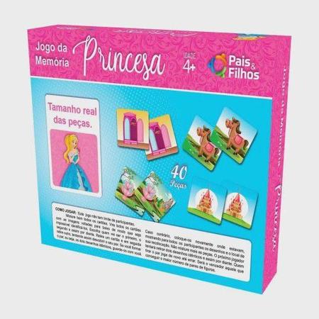 Jogo da Memória Princesa Pais e Filhos 40 Peças - ARMARINHOS 3 PATETAS LTDA