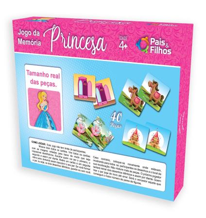 Jogo da Memória Princesas 40 Peças - 2824 - Pais & Filhos - Real Brinquedos