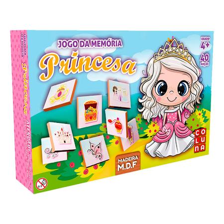 Jogo da Memória Princesas 40 Peças Pais e Filhos - Doce Lar Braga