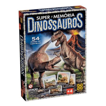 Jogo Da Memoria Progressivo Dinossauros Grow - Jogos de Memória e  Conhecimento - Magazine Luiza