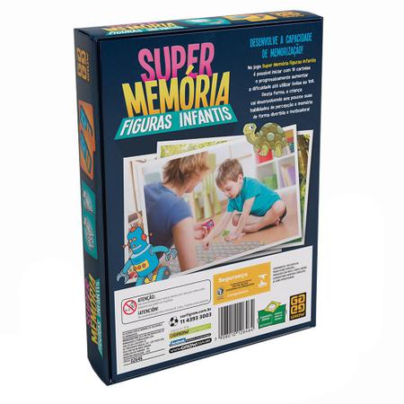 Jogo da Memória - SuperMemória - Figuras Infantis - 108 Cartelas - Grow Imagem de Jogo da Memória - SuperMemória - Figuras Infantis - 108 Cartelas - Grow