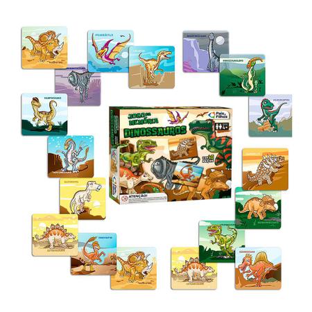 Jogo da Memória Dinossauros - 40 Peças - Pais & Filhos - Jogos de Memória e  Conhecimento - Magazine Luiza