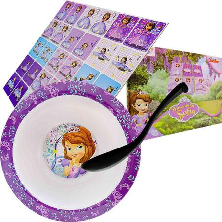 Jogo da Memória + Tigela Princesinha Sofia Disney Junior + Colher -  Gedex/Allseasons - Pote de Papinha - Magazine Luiza