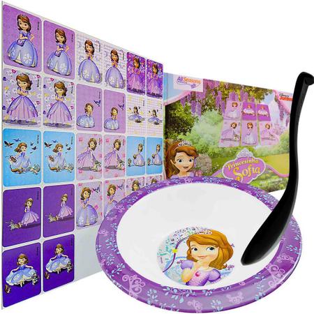 Jogo da Memória + Tigela Princesinha Sofia Disney Junior + Colher -  Gedex/Allseasons - Pote de Papinha - Magazine Luiza