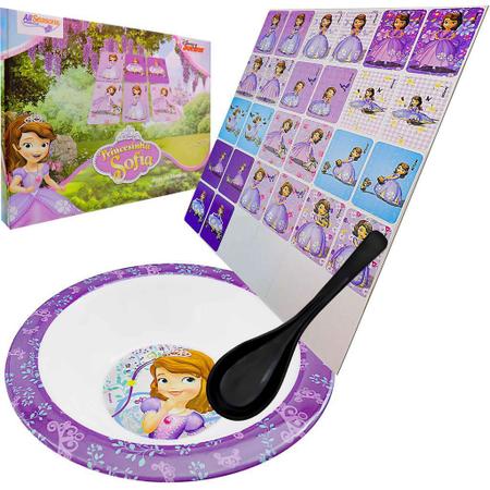 Jogo da Memória + Tigela Princesinha Sofia Disney Junior + Colher -  Gedex/Allseasons - Pote de Papinha - Magazine Luiza