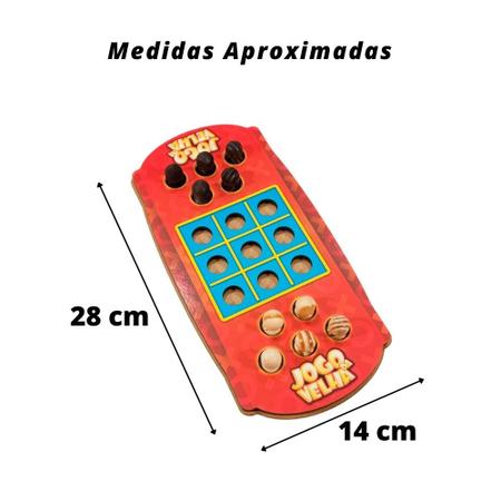 Jogo Da Velha Bola Maninho Brinquedo Mdf Cor Aleatória