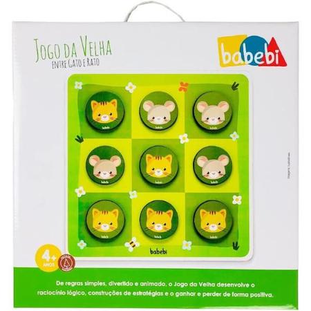 Jogo da Velha Gato e Rato - Babebi - 6036 - Jogo da Velha - Magazine Luiza