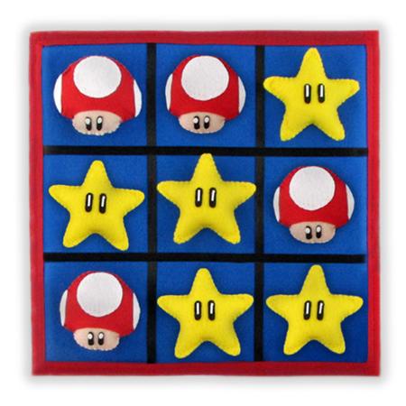 Kit com 15 unidades Jogo da Velha Mario Bros