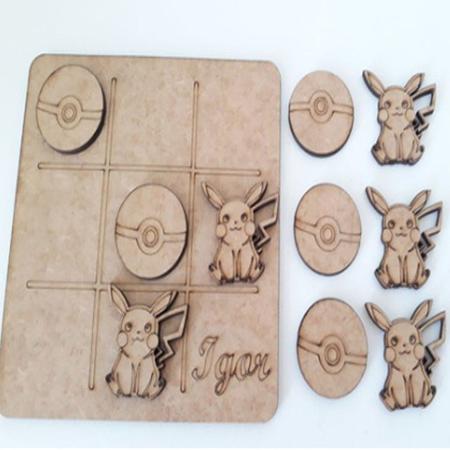 Jogo Da Velha Pokémon Desenho Mdf Lembrança Criança - MongArte Decor - Jogo  da Velha - Magazine Luiza